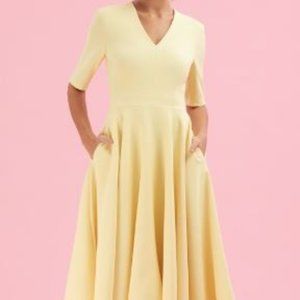 Yellow Midi Dress from The Pretty Dress Company